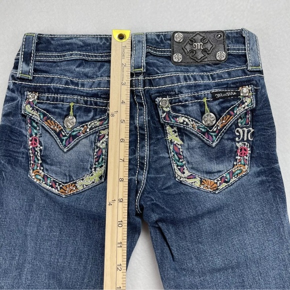 Miss Me Girls Capris Size 12 JK5701P4 Stud Embellished Bling Peace Signs *Read - Picture 9 of 13